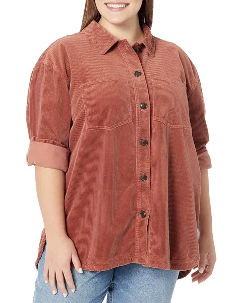 Рубашка Madewell Plus Corduroy Kentwood Oversized Shirt-Jacket, цвет Ground Clove