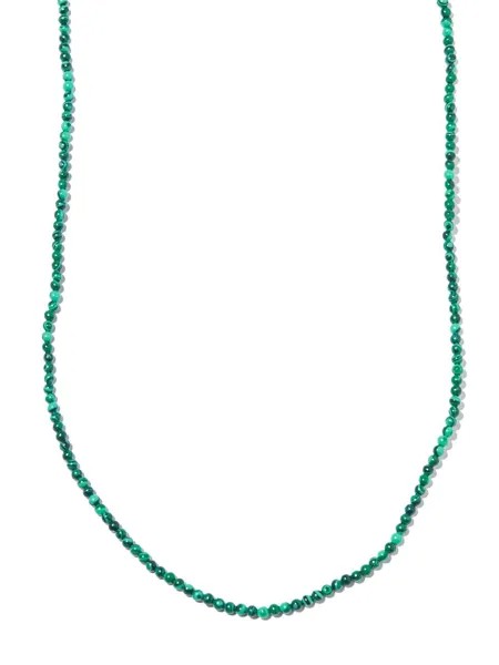 Luis Morais LUIS 14K YG CROSS TOGLE GRN MALACHITE 24