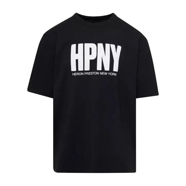 Футболка t-shirt with contrasting logo print in cotto Heron Preston, черный