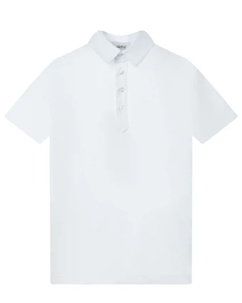 Белая футболка-поло с логотипом Aletta детская