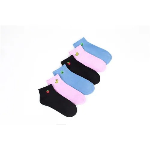 Женские носки S-Family укороченные, на Новый год, фантазийные, износостойкие, 6 пар, размер 36, 37, 38, 39, 40, мультиколор