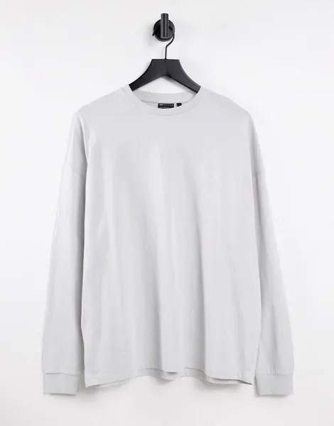 Серо-фиолетовый oversized-лонгслив ASOS DESIGN-Серый