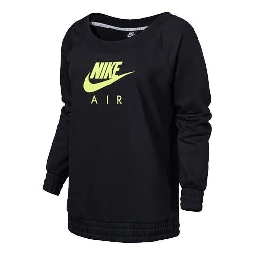 Толстовка с капюшоном air casual свободный круглый вырез пуловер Nike, черный