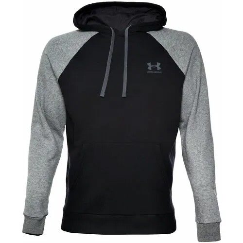 Худи спортивное Under Armour Rival Fleece Colorblock, размер S, , чёрный