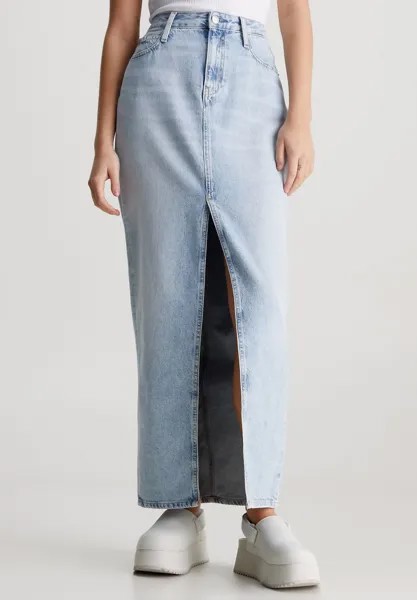 Длинная юбка Calvin Klein Jeans, светло-синий