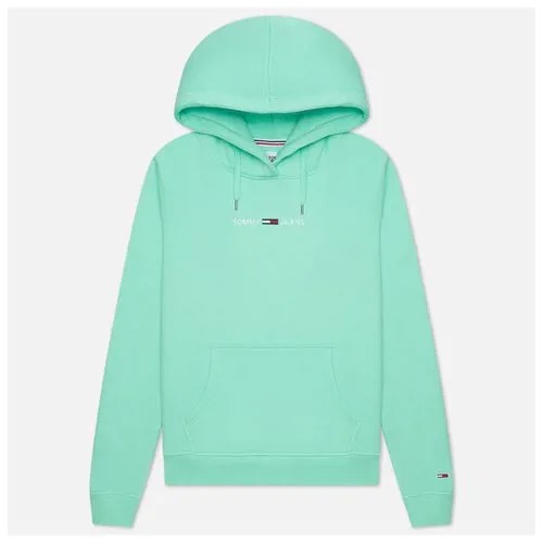 Женская толстовка Tommy Jeans Linear Logo Hoodie зелёный , Размер XS