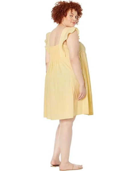 Платье Draper James Plus Size Embroidered Maddie Babydoll Dress, цвет Sunny Yellow