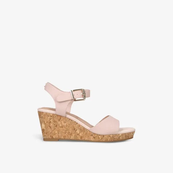 Кожаные босоножки на танкетке sadie с заклепками Carvela, розовый