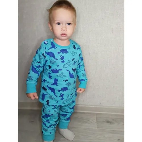 Пижама Звездочка, размер 4\104, синий, голубой