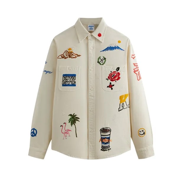 Джинсовая рубашка Kith For Otakara NYC Apollo, цвет Sandrift