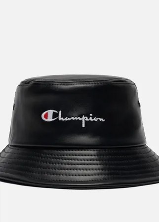 Панама Champion Reverse Weave Embroidered Script Logo Vegan Leather Bucket, цвет чёрный, размер M-L