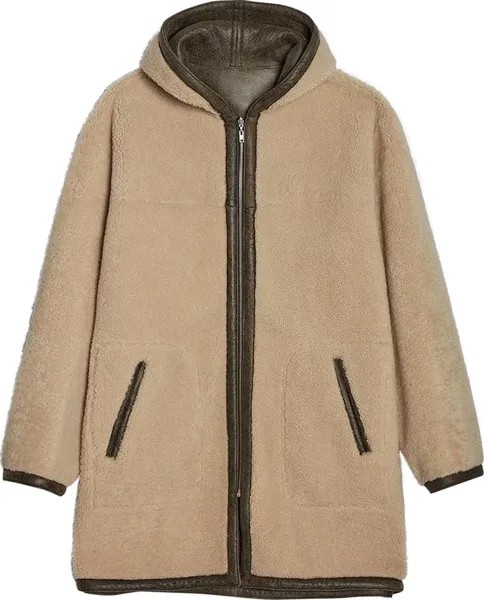Куртка Marni Classic Zipper Shearling Jacket 'Brown', коричневый