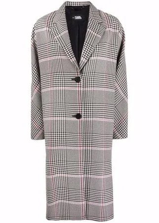Karl Lagerfeld single-breasted checked coat