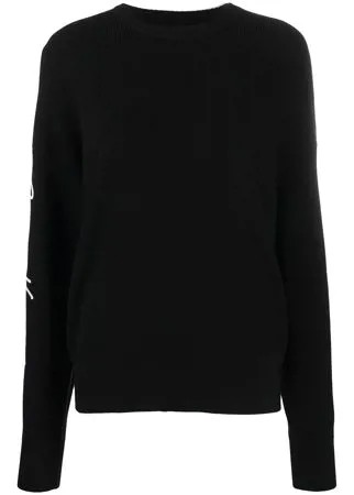 Versace джемпер с логотипом на рукавах