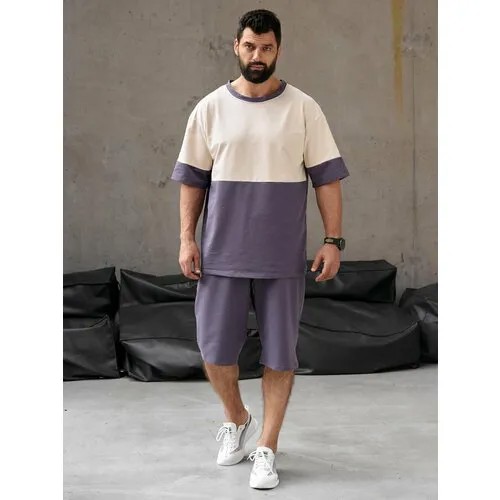 Костюм спортивный Galaktika, размер 2XL, серо-синий