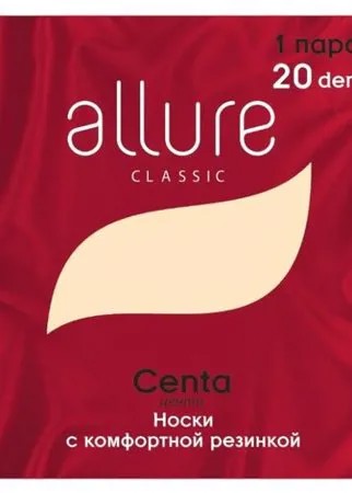 Капроновые носки ALLURE Centa 20 den, размер универсальный, caramello