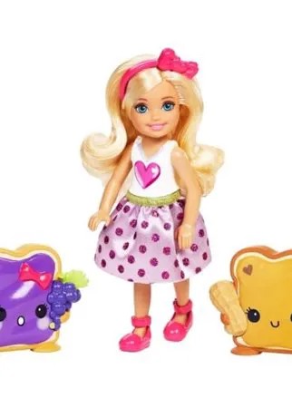 Кукла Barbie Челси и сладости, в розовой юбке, FDJ10