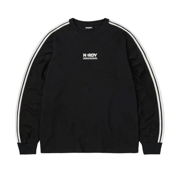 NERDY 2-LINE Logo Long Sleeve T-Shirt Black