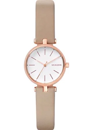 Швейцарские наручные  женские часы Skagen SKW2643. Коллекция Leather