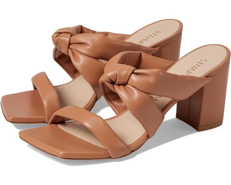 Туфли Stuart Weitzman Playa 75 Knot Block Slide, оранжевый
