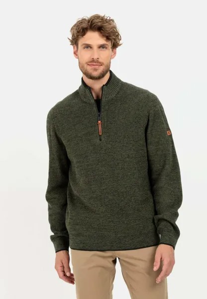 Вязаный свитер TROYER camel active, цвет dark khaki