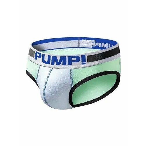 Трусы брифы PUMP!, средняя посадка, плоские швы, корректирующий эффект, быстросохнущая, размер M, зеленый