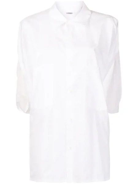 Yohji Yamamoto draped button-up shirt