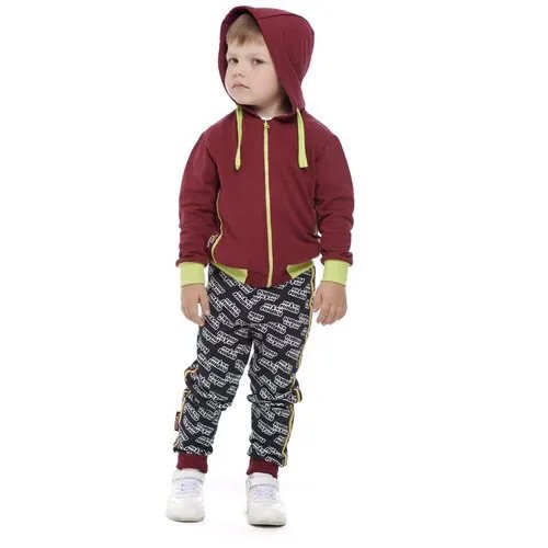 Толстовка lucky child размер 32 (122-128), бордовый