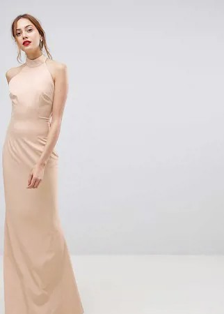 Платье макси с американской проймой и открытой спиной Jarlo Tall-Розовый цвет
