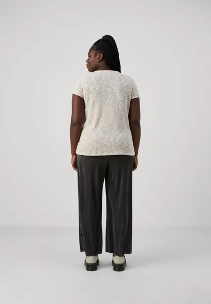 Футболка с принтом CARMILA V NECK ONLY Carmakoma, бежевый