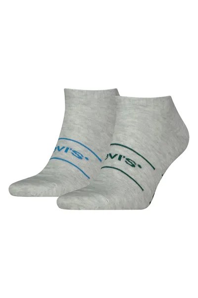 Хлопковые носки до щиколотки — 2 пары Levi'S, серый