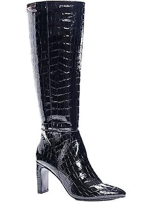 CHINESE LAUNDRY Женские черные сапоги на каблуке с острым носком под крокодиловую кожу Evanna 7 M