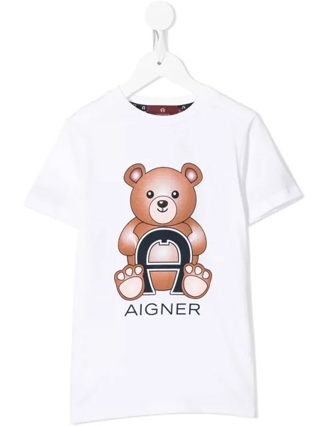 Aigner Kids футболка с принтом
