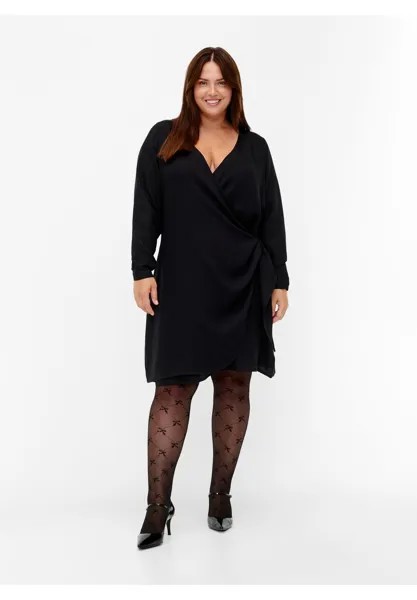 Дневное платье LONG SLEEVE WRAP Zizzi, цвет black