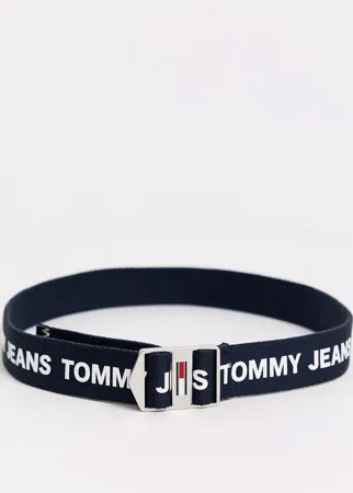 Тканый ремень Tommy Jeans-Темно-синий