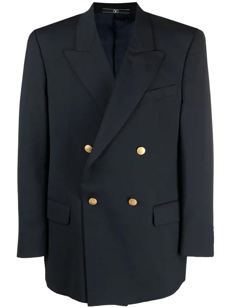 Valentino Pre-Owned двубортный пиджак с заостренными лацканами