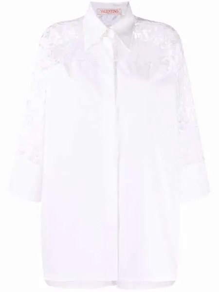 Valentino рубашка с кружевом