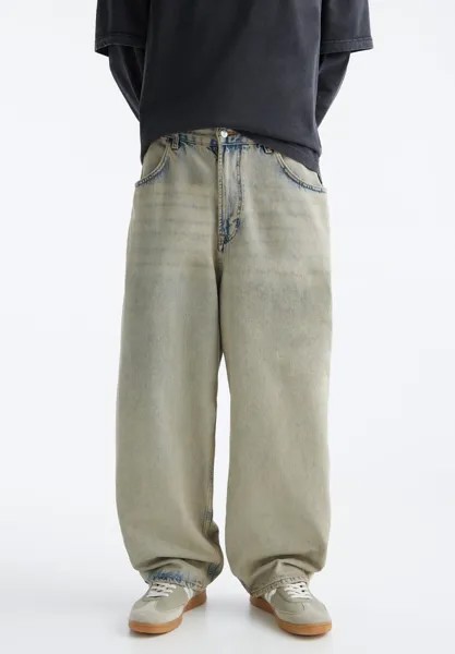 Мешковатые джинсы Skater PULL&BEAR, цвет dirty denim