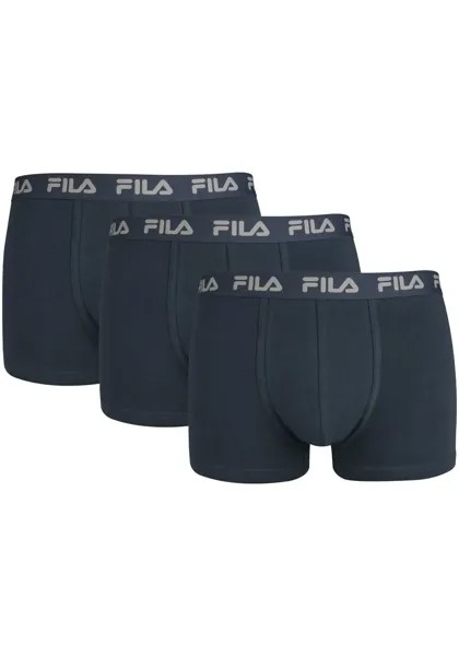 Боксеры Fila (3 шт. в упаковке), с эластичным поясом с логотипом, цвет морской волны