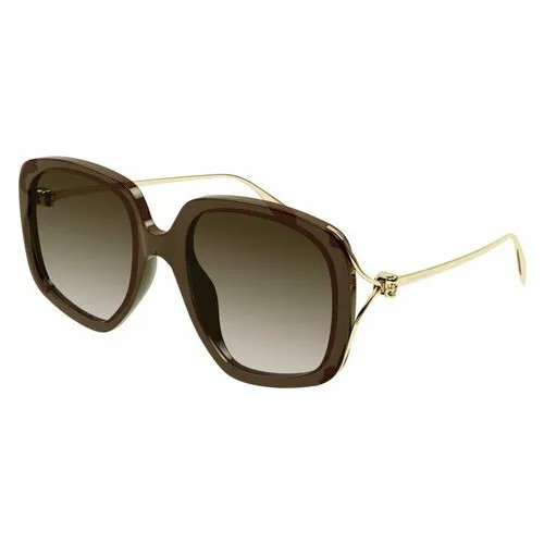Солнцезащитные очки Alexander McQueen AM0374S 002, прямоугольные, для женщин, черный