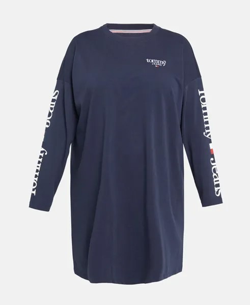 Платье из джерси Tommy Jeans Curve, темно-синий