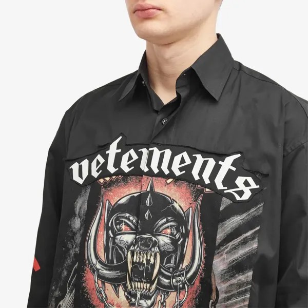 Vetements Джерси-рубашка Motorhead, черный