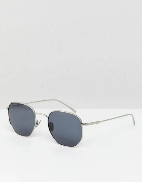 Круглые солнцезащитные очки Lacoste L206SPC-Серебряный
