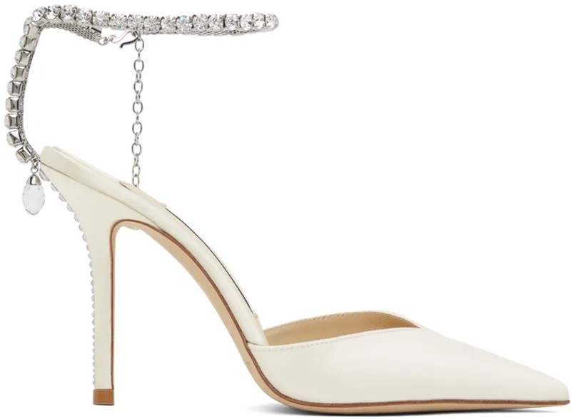 Белые туфли Saeda на 100 каблуках Jimmy Choo