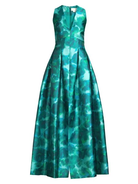 Платье Brooke из микадо с принтом Sachin & Babi, зеленый