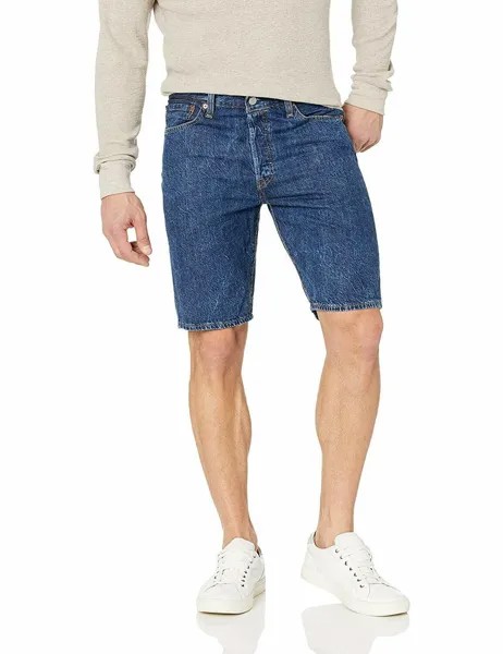 Мужские классические хлопковые джинсовые шорты Levi-#39;s 501 оригинальной посадки Stonewash 365120071