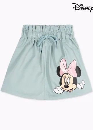 Мятная юбка Paperbag с принтом Disney для девочки Gloria Jeans