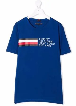 Tommy Hilfiger Junior футболка из органического хлопка с логотипом