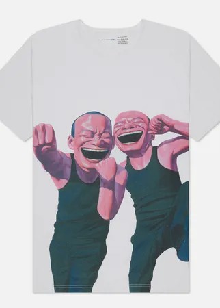 Мужская футболка Comme des Garcons SHIRT x Yue Minjun Print D, цвет белый, размер XL
