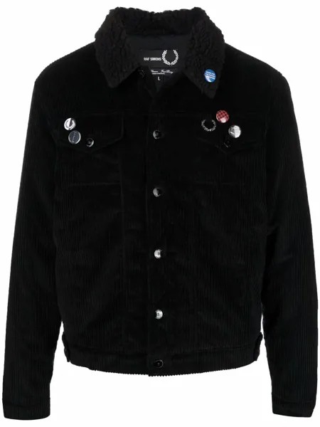 Raf Simons X Fred Perry вельветовая куртка с контрастным воротником